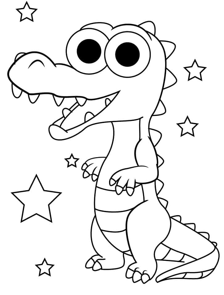 Aligátor 2 omalovánka