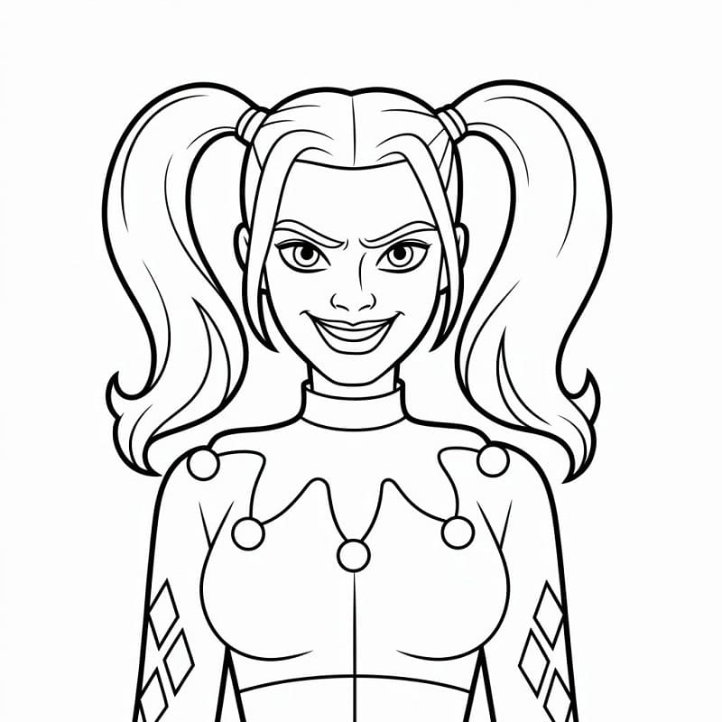 Animovaná Harley Quinn omalovánka