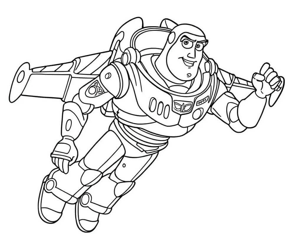 Animovaný Buzz Lightyear omalovánka