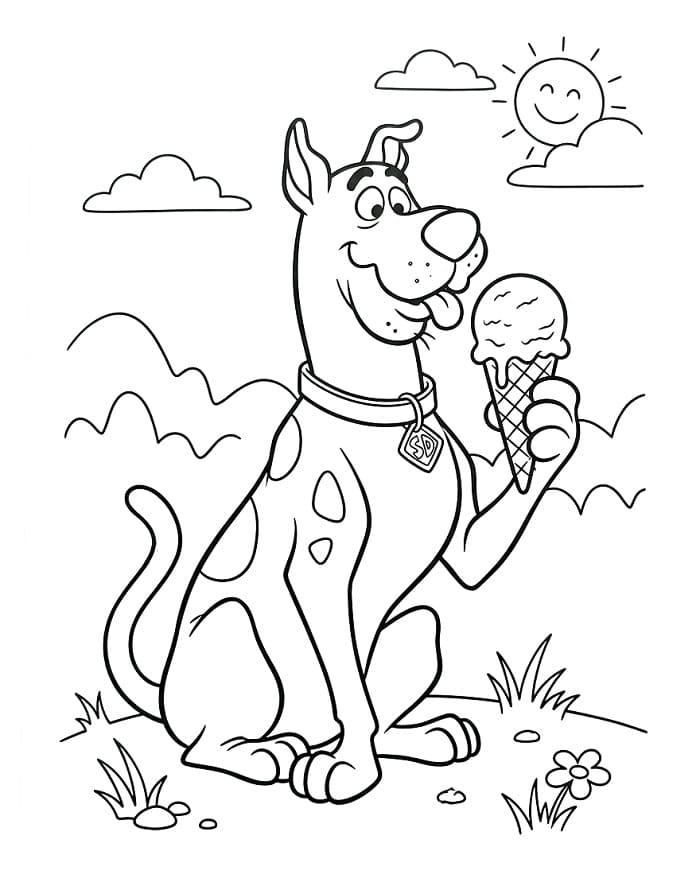 Animovaný Scooby Doo omalovánka