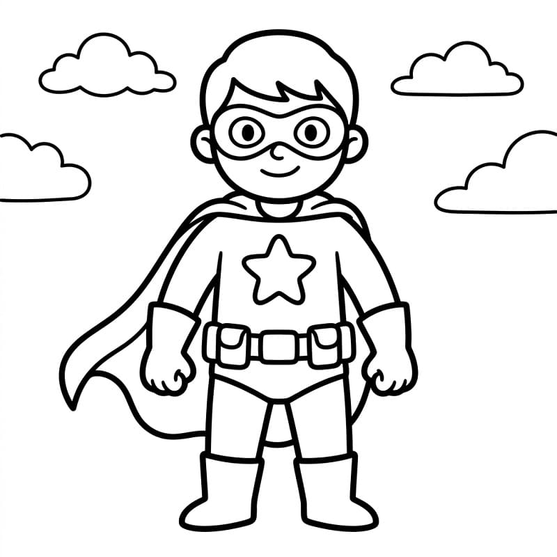 Animovaný Superhrdina omalovánka