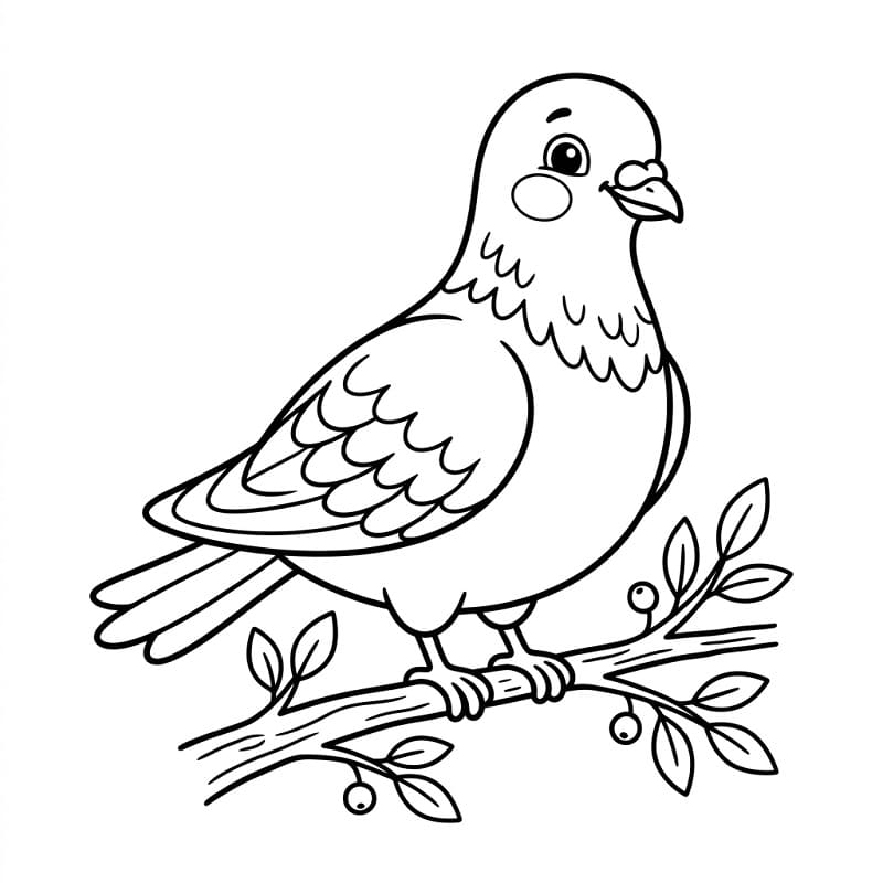 Animovaný holub omalovánka