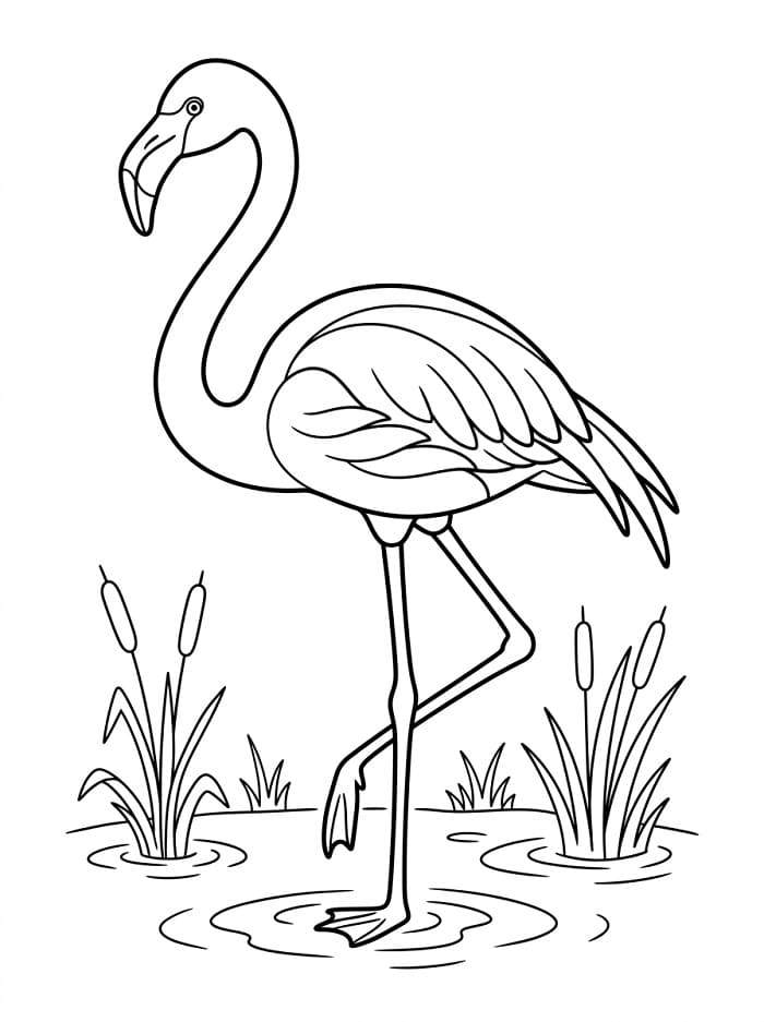 Báječný Plameňák omalovánka