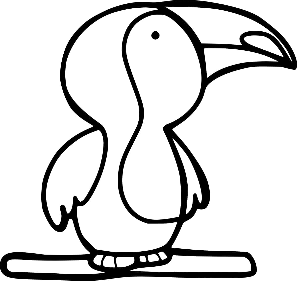 Bezplatný tukan k vytištění omalovánka