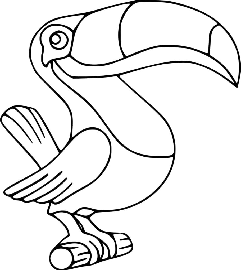 Omalovánka Bezplatný tukan pro děti