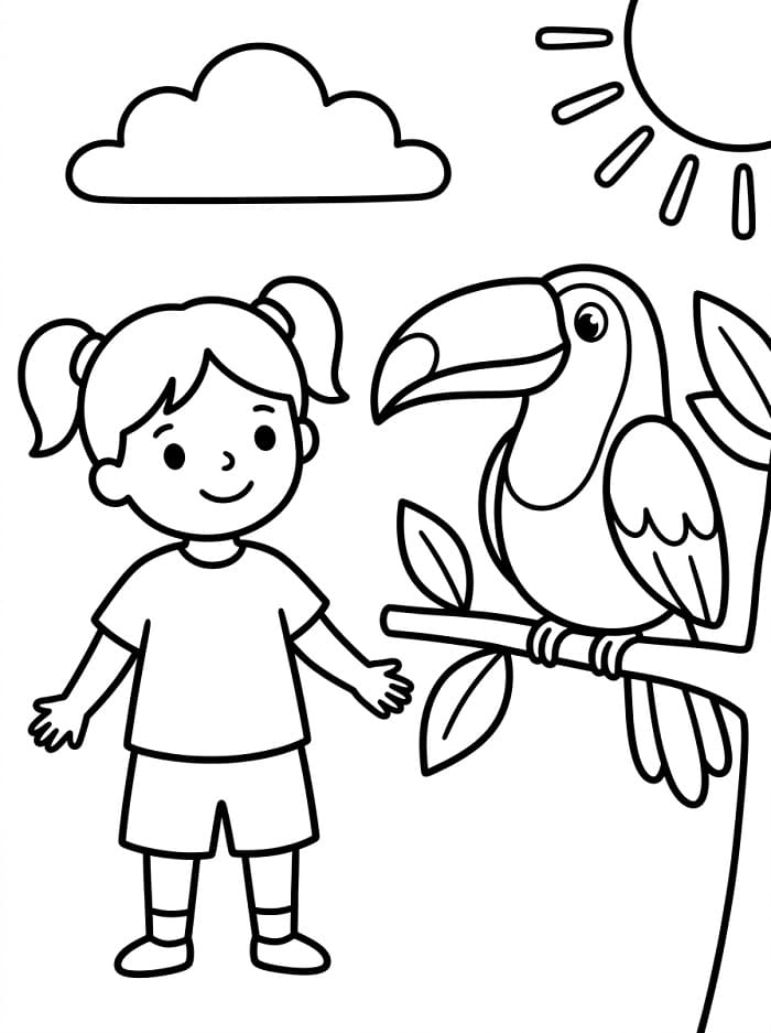 Bezplatný tukan omalovánka