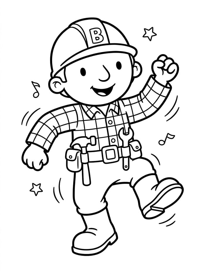 Bořek Stavitel zdarma omalovánka