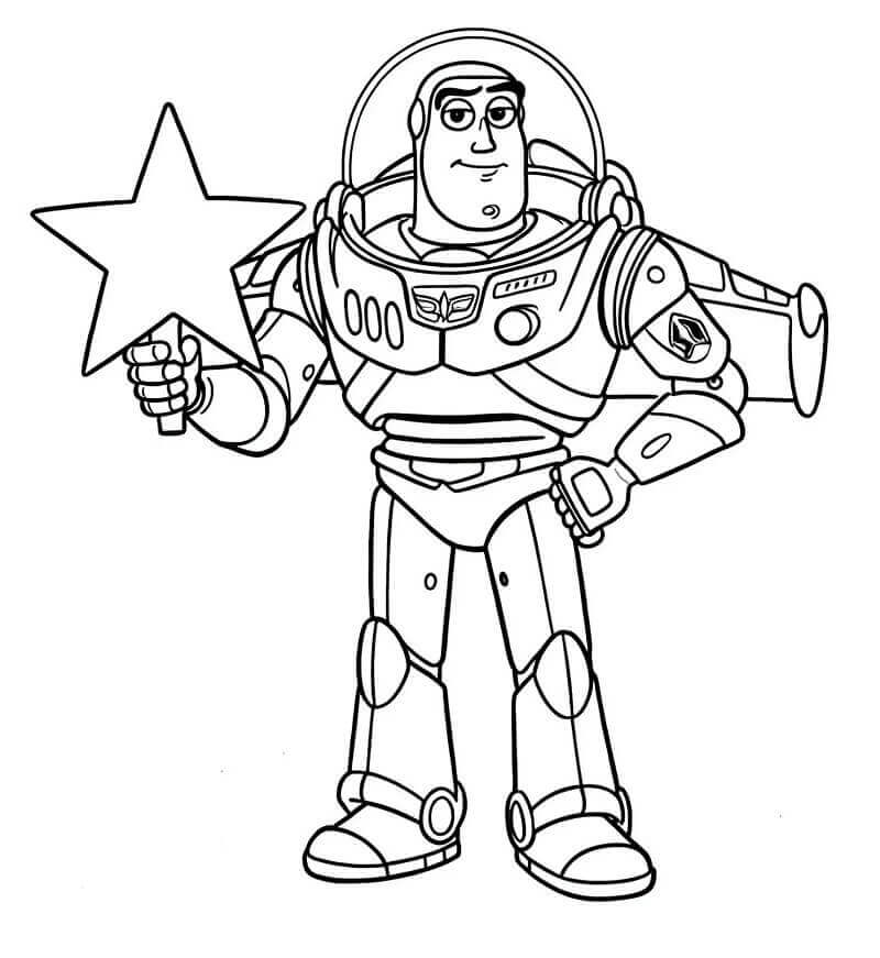 Buzz Lightyear Toy Story omalovánka