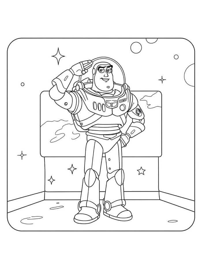 Buzz Lightyear jako dárek omalovánka