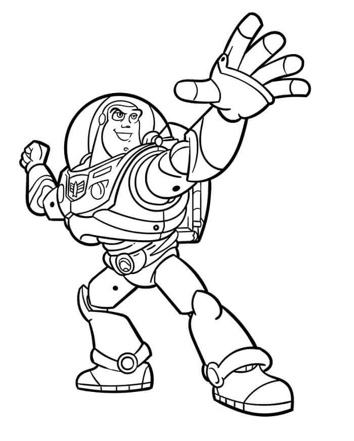 Buzz Lightyear pro děti omalovánka