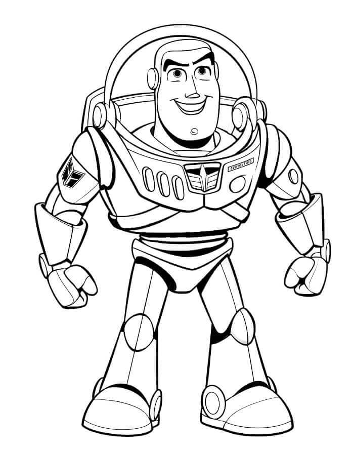 Buzz Lightyear tisknutelný pro děti omalovánka