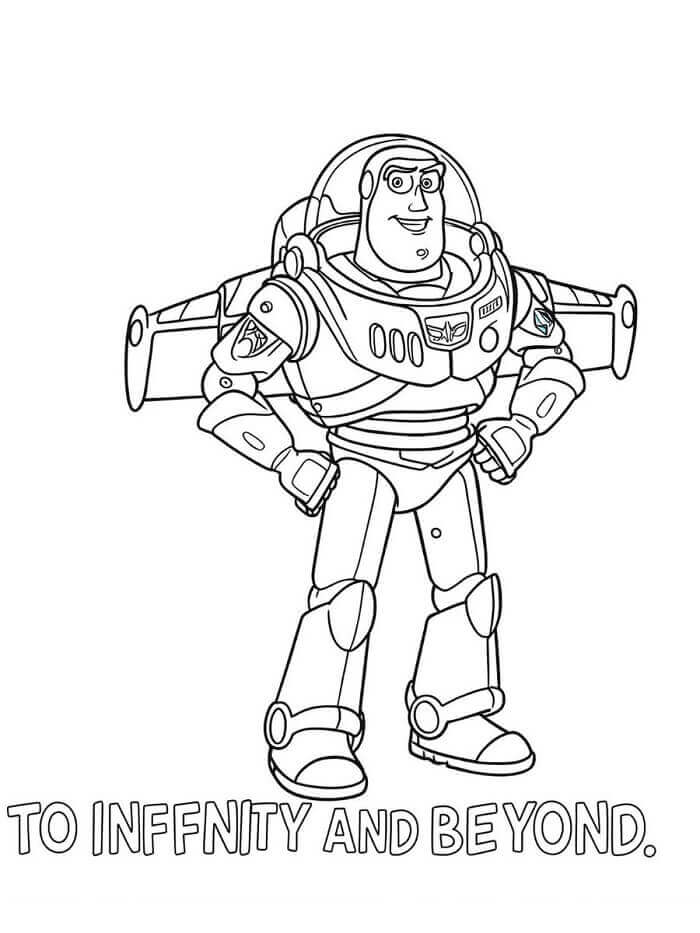 Buzz Lightyear v Toy Story omalovánka