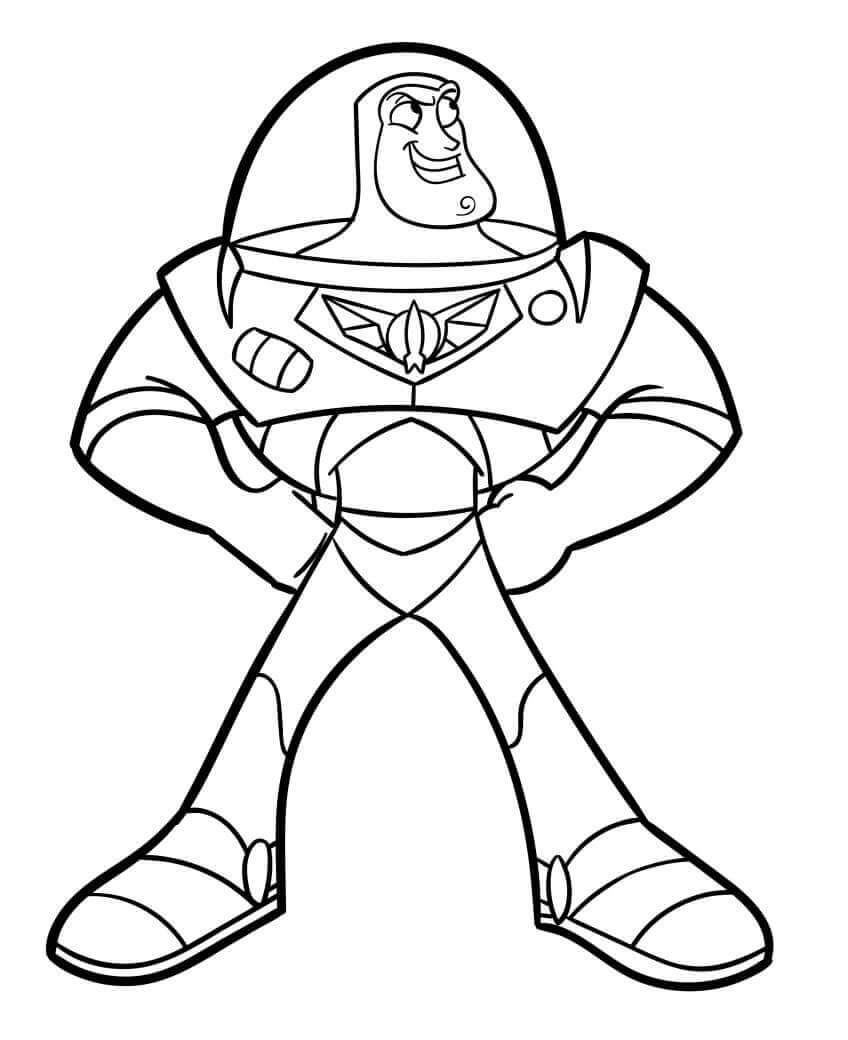 Buzz Lightyear zdarma pro děti omalovánka