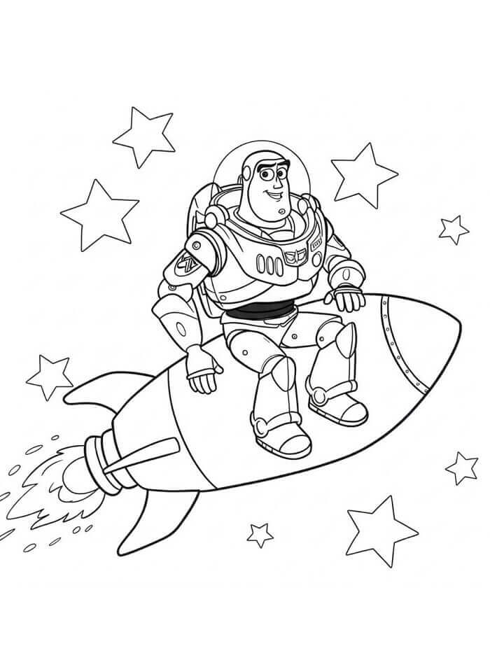Buzz Lightyear zdarma tisknutelný omalovánka