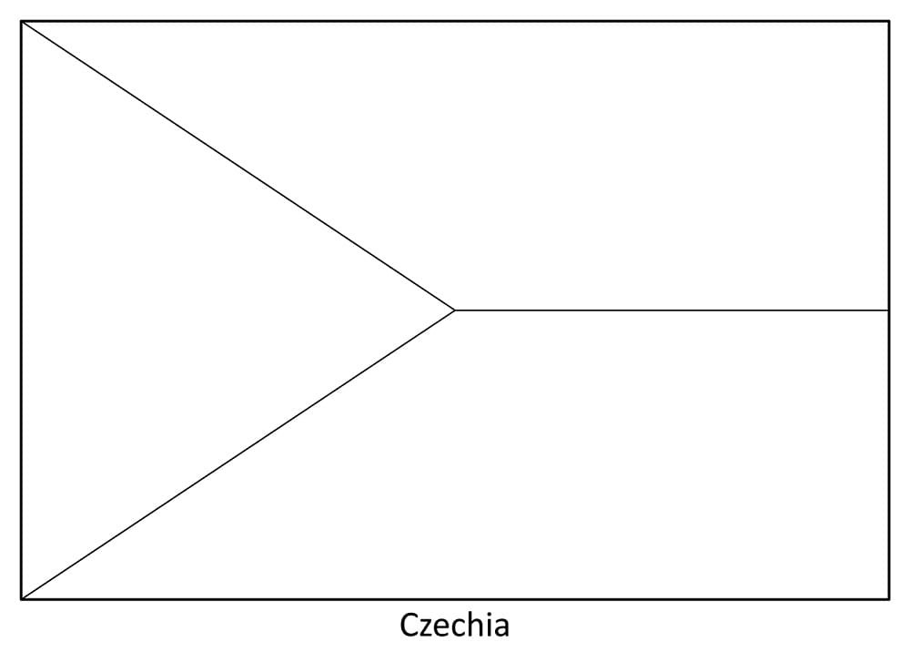 Česká vlajka zdarma omalovánka