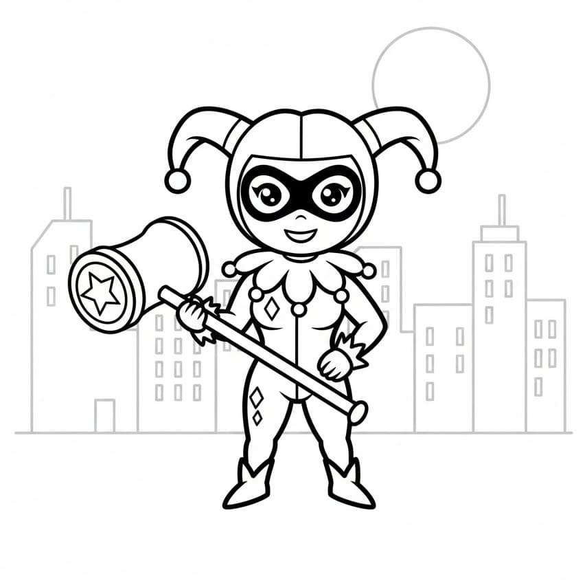 DC Harley Quinn omalovánka