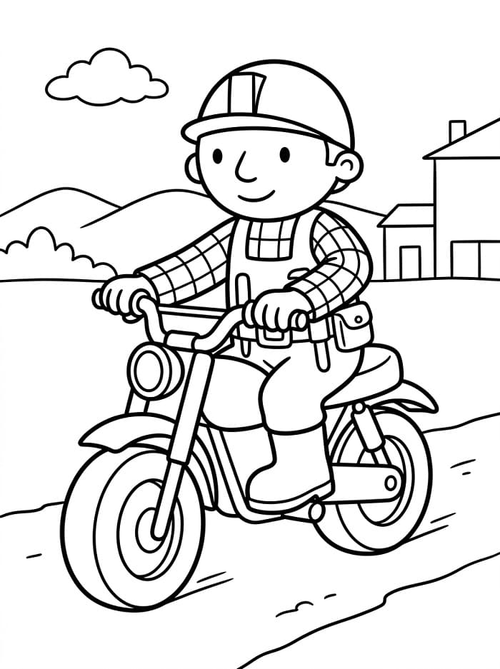 Fantastický Bořek Stavitel omalovánka