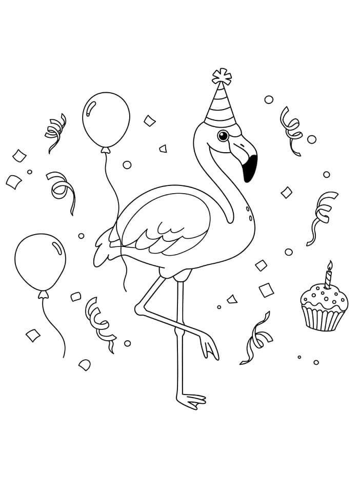 Fantastický Plameňák omalovánka