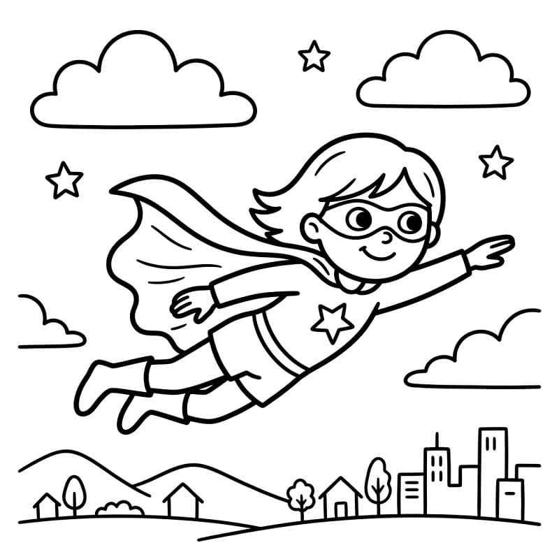 Fantastický Superhrdina omalovánka