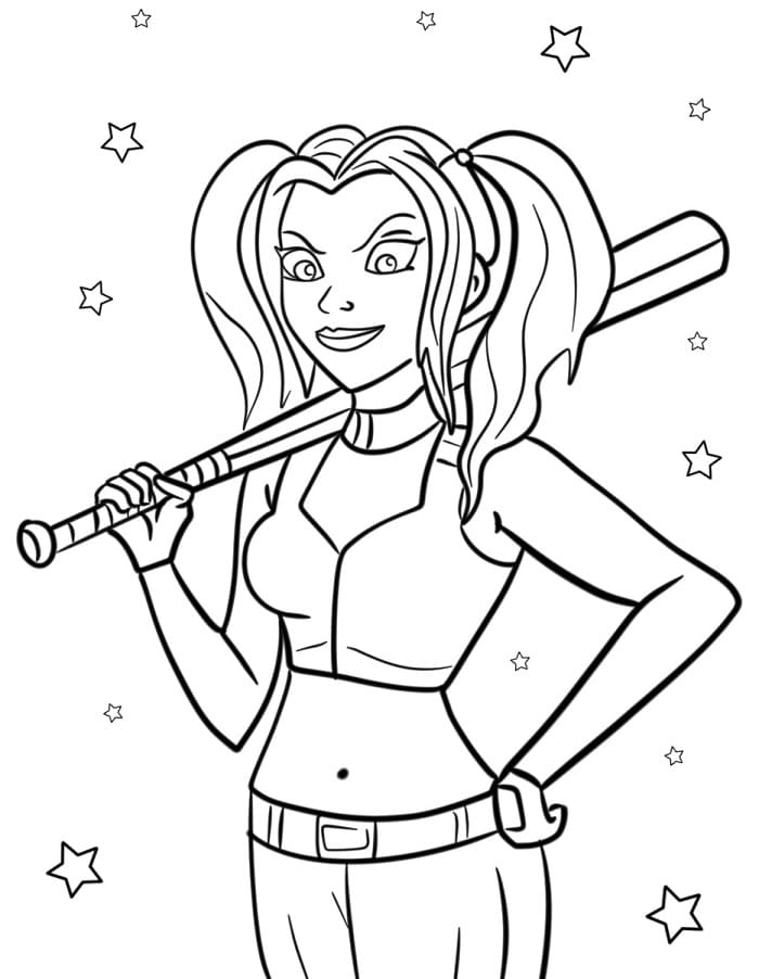 Harley Quinn jako dárek omalovánka