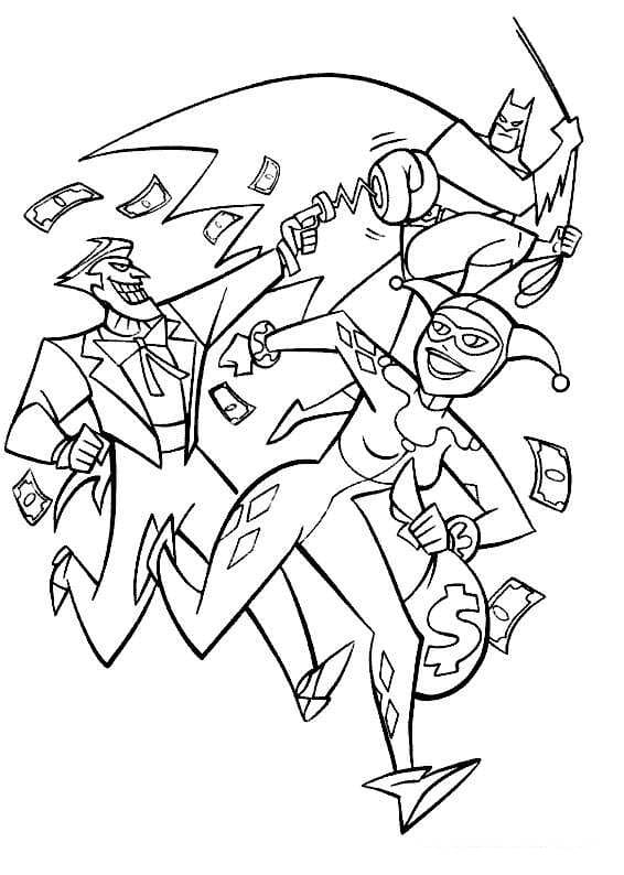 Harley Quinn pro děti 6 let omalovánka