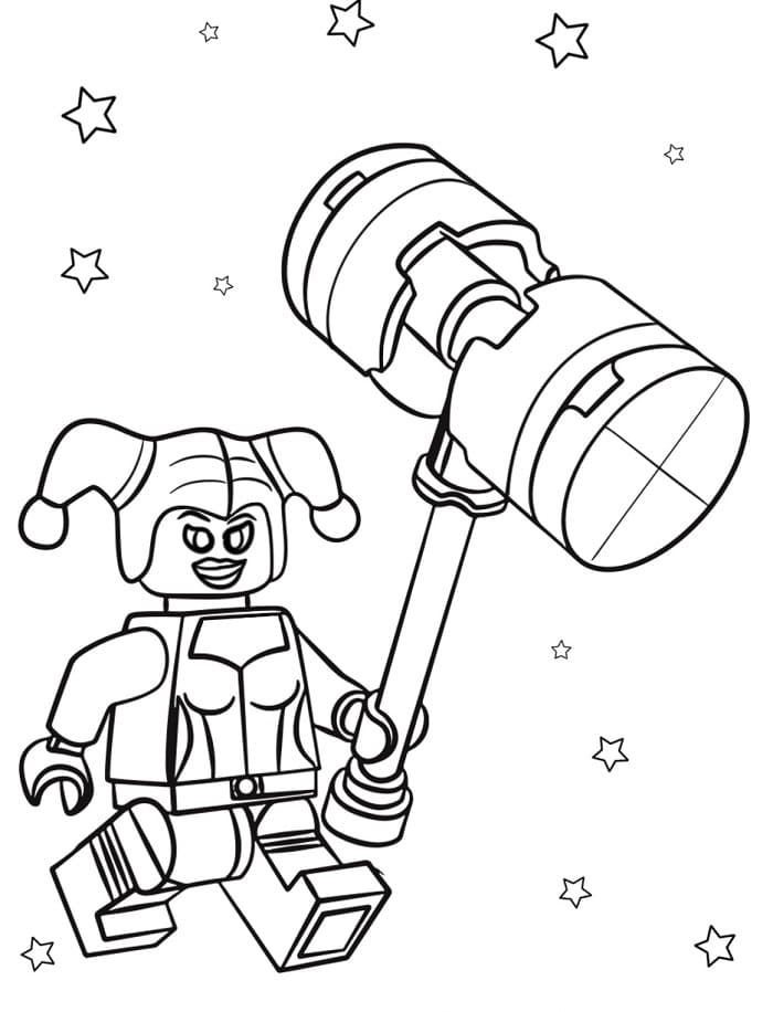 Harley Quinn pro děti omalovánka