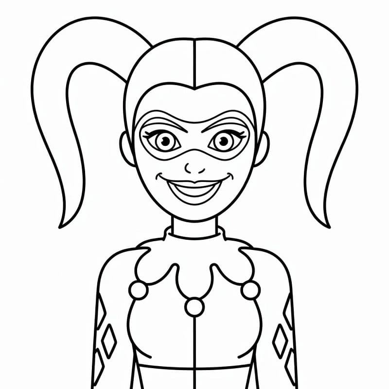 Harley Quinn tisknutelná omalovánka
