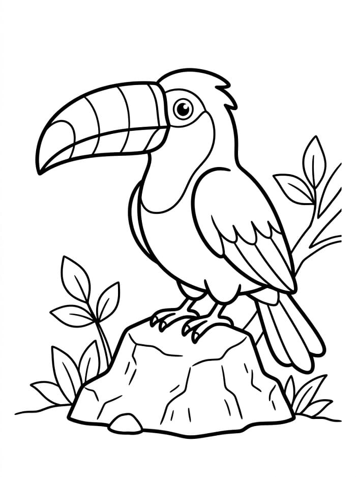 Hezký tukan omalovánka