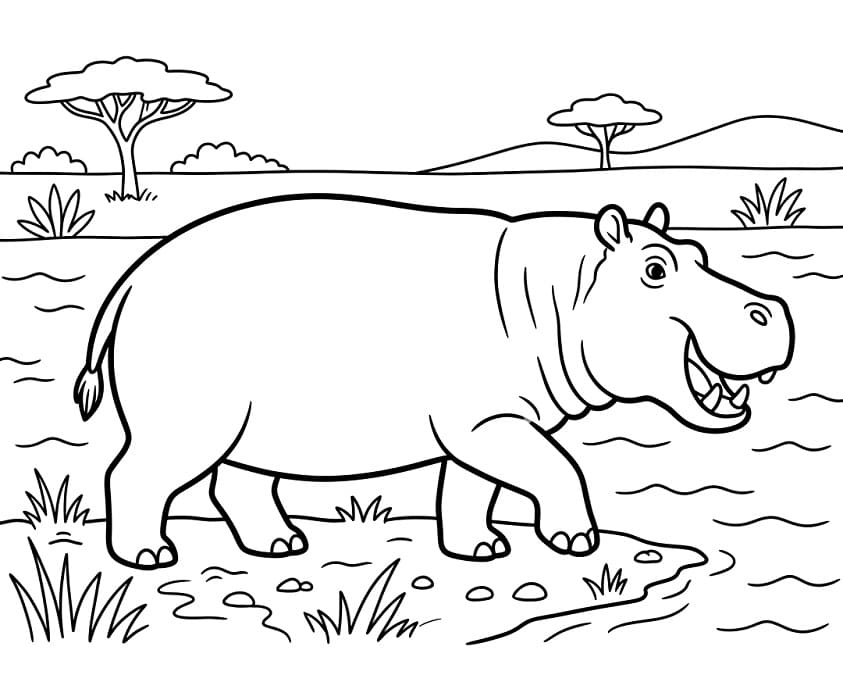 Hroch Jednoduchý omalovánka