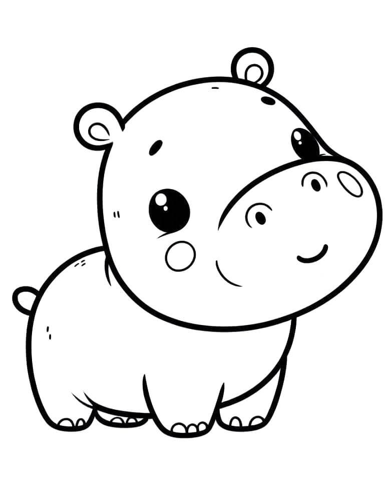 Hroch pro děti 5 let omalovánka