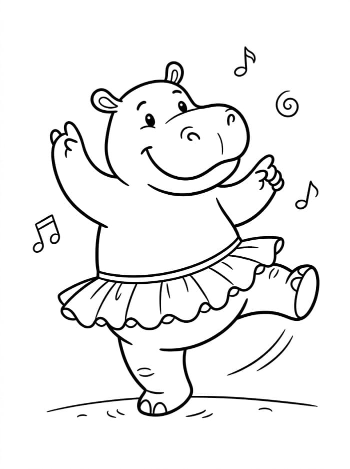 Jedna normální hroch omalovánka