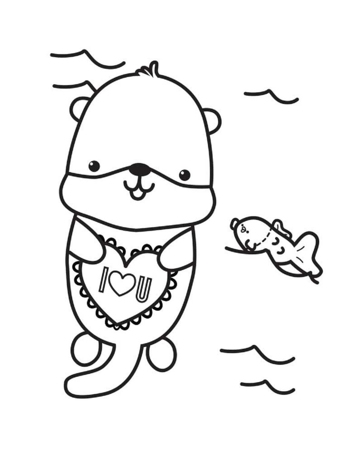 Jedna vydra omalovánka