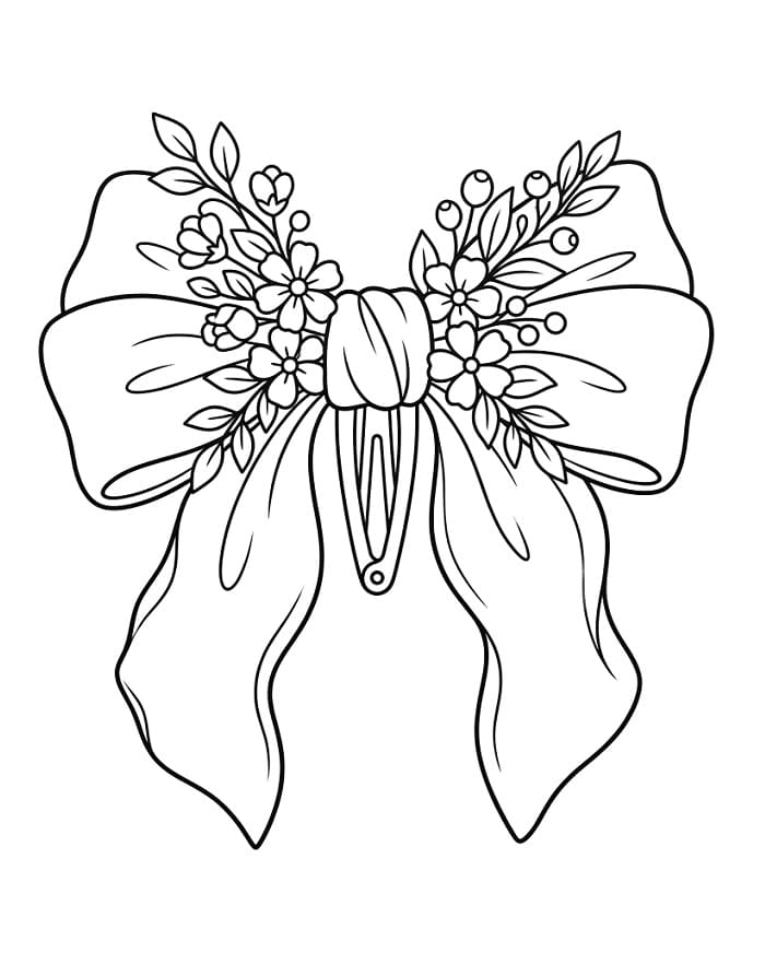Jednoduchá mašle omalovánka