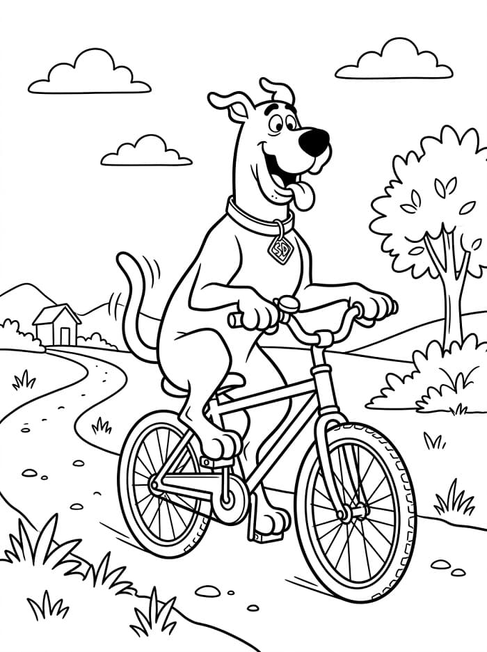 Jednoduchý Scooby Doo omalovánka