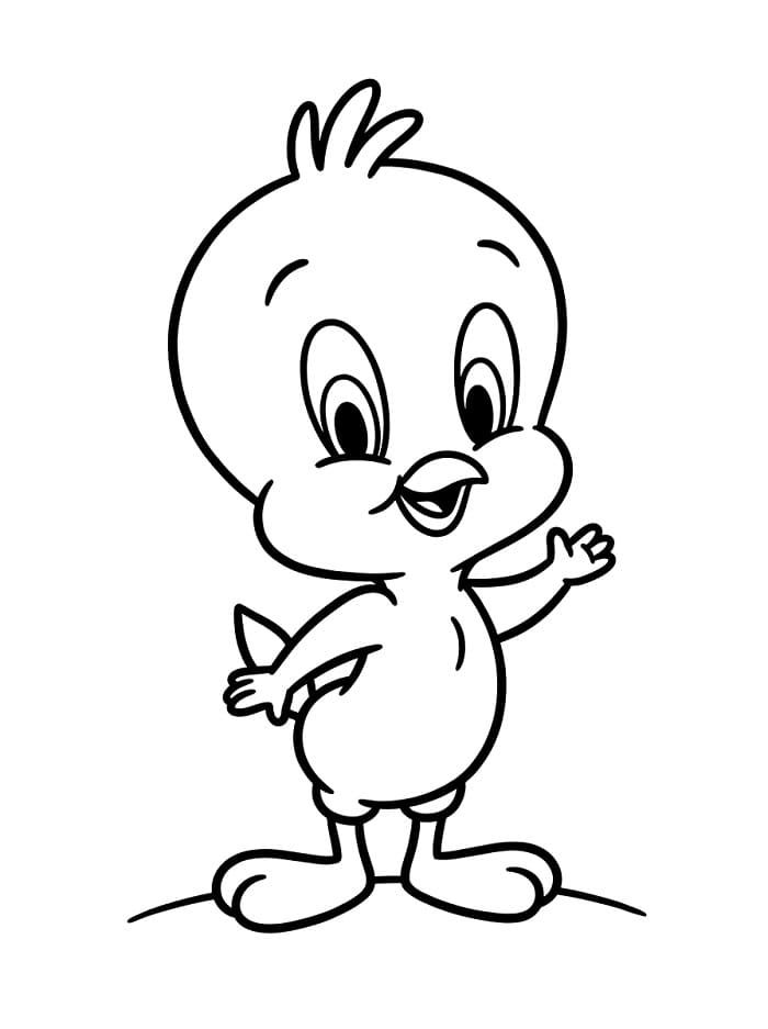 Jednoduchý Tweety omalovánka