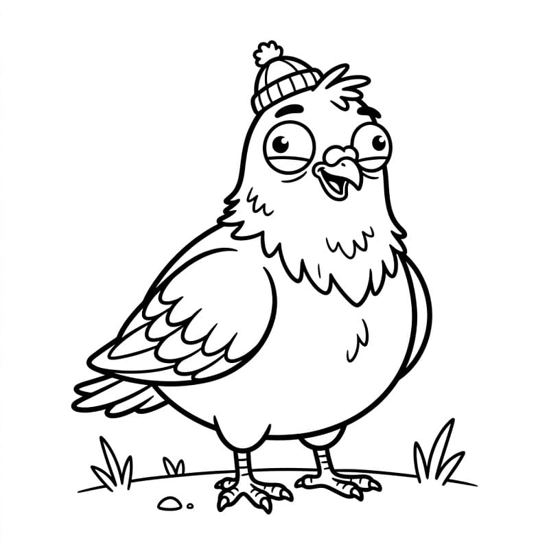 Jednoduchý holub omalovánka