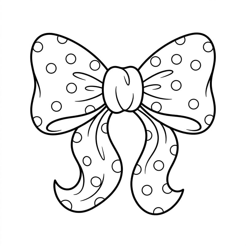 Krásná mašle omalovánka