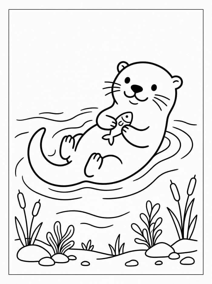 Vydra omalovánky