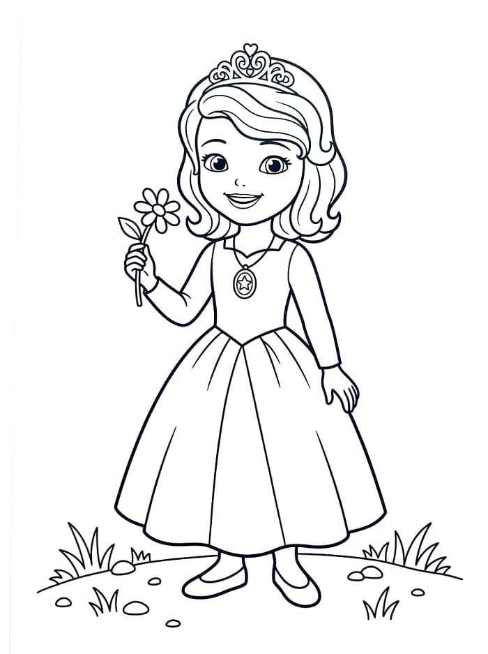 Kreslená Sofie První omalovánka