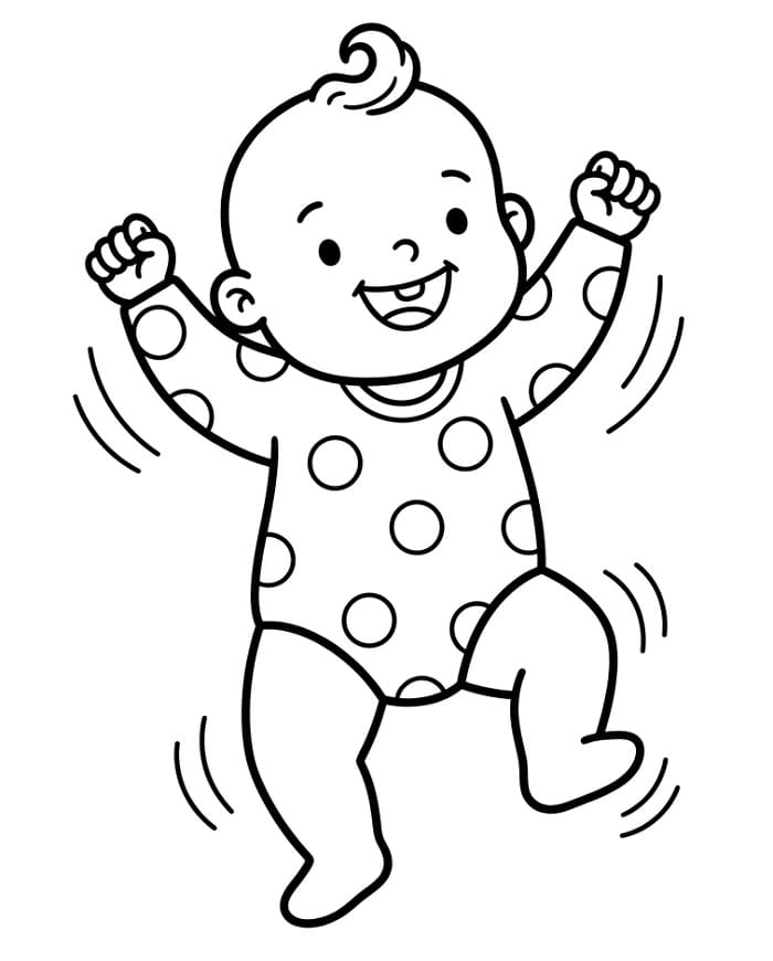 Kreslené miminko omalovánka