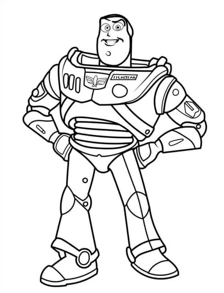 Kreslený Buzz Lightyear omalovánka