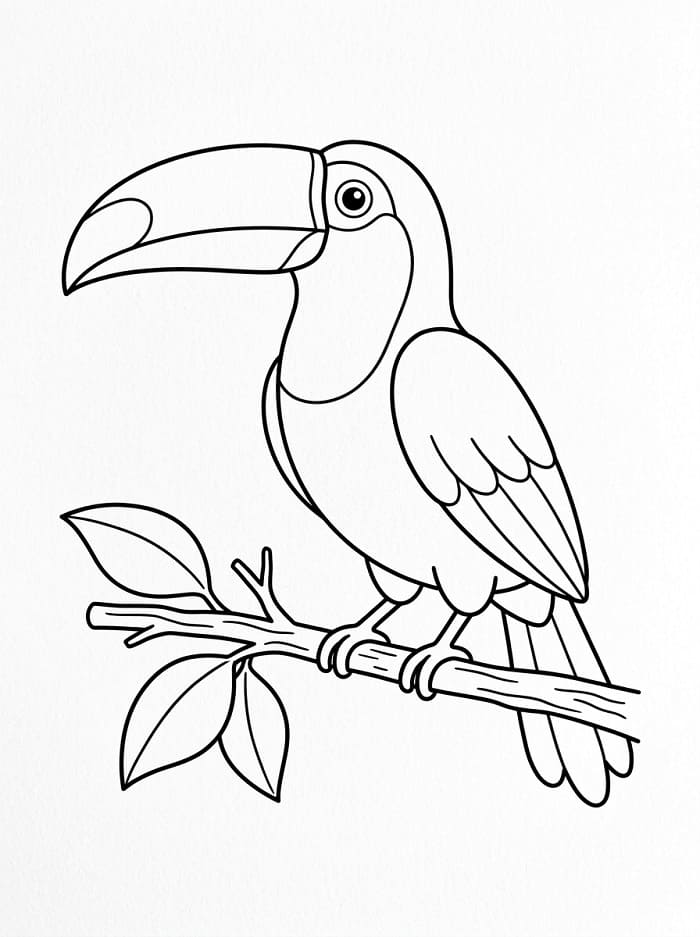 Kreslený tukan omalovánka