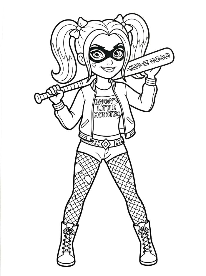 Laskavá Harley Quinn omalovánka