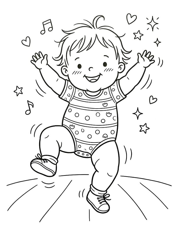 Laskavé miminko omalovánka