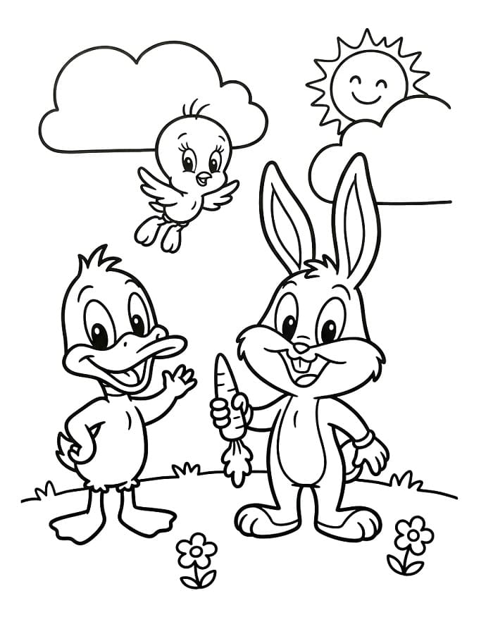 Looney Tunes zdarma omalovánka