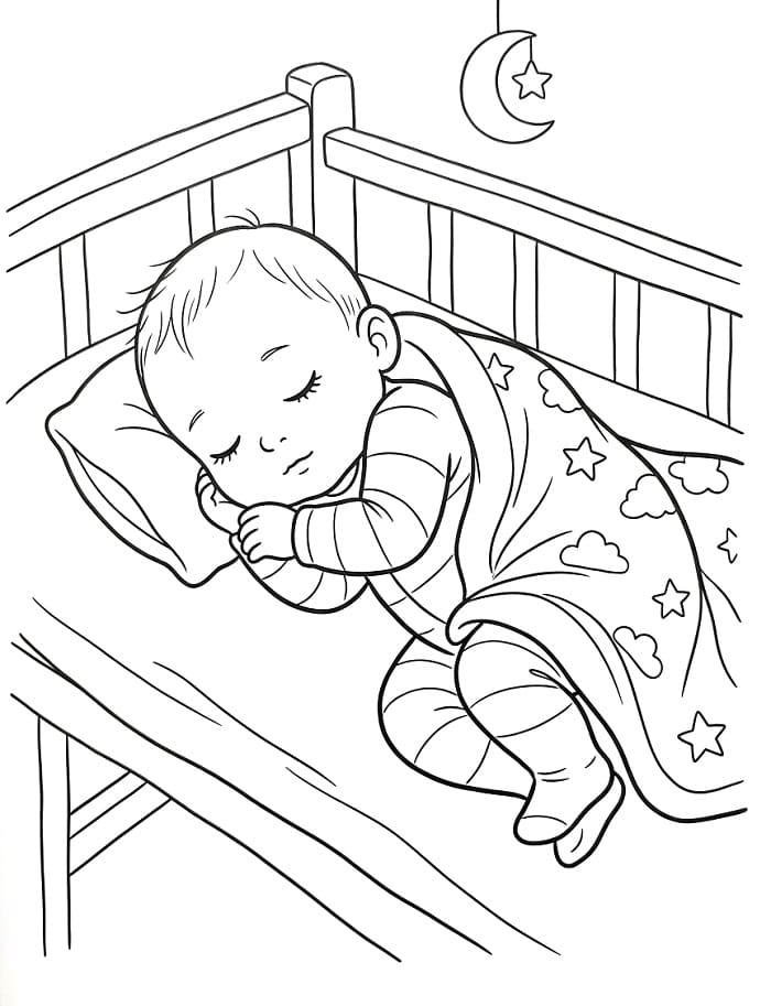 Malé roztomilé miminko omalovánka