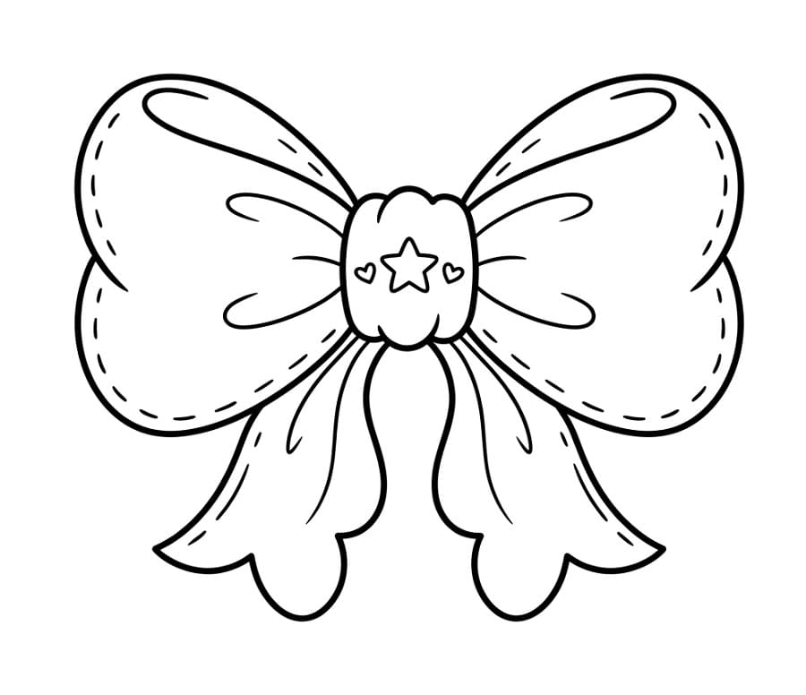 Mašle Jednoduchá omalovánka