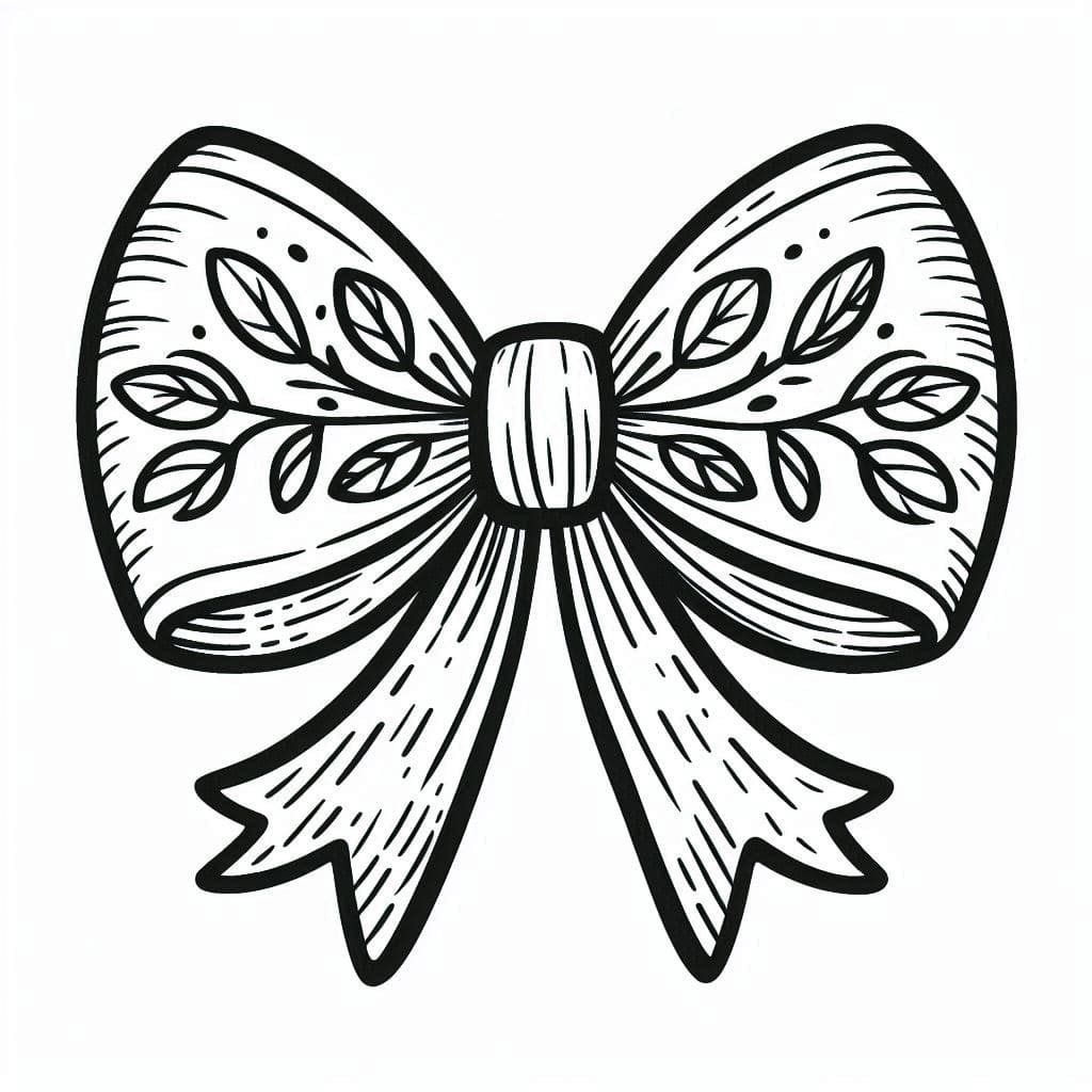 Mašle jako dárek omalovánka