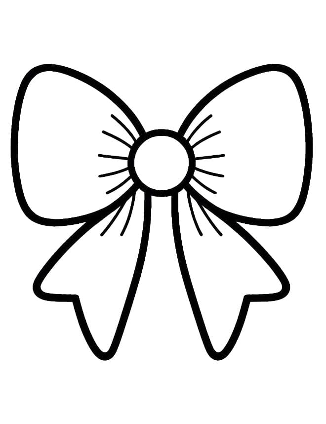 Mašle obrázek zdarma omalovánka