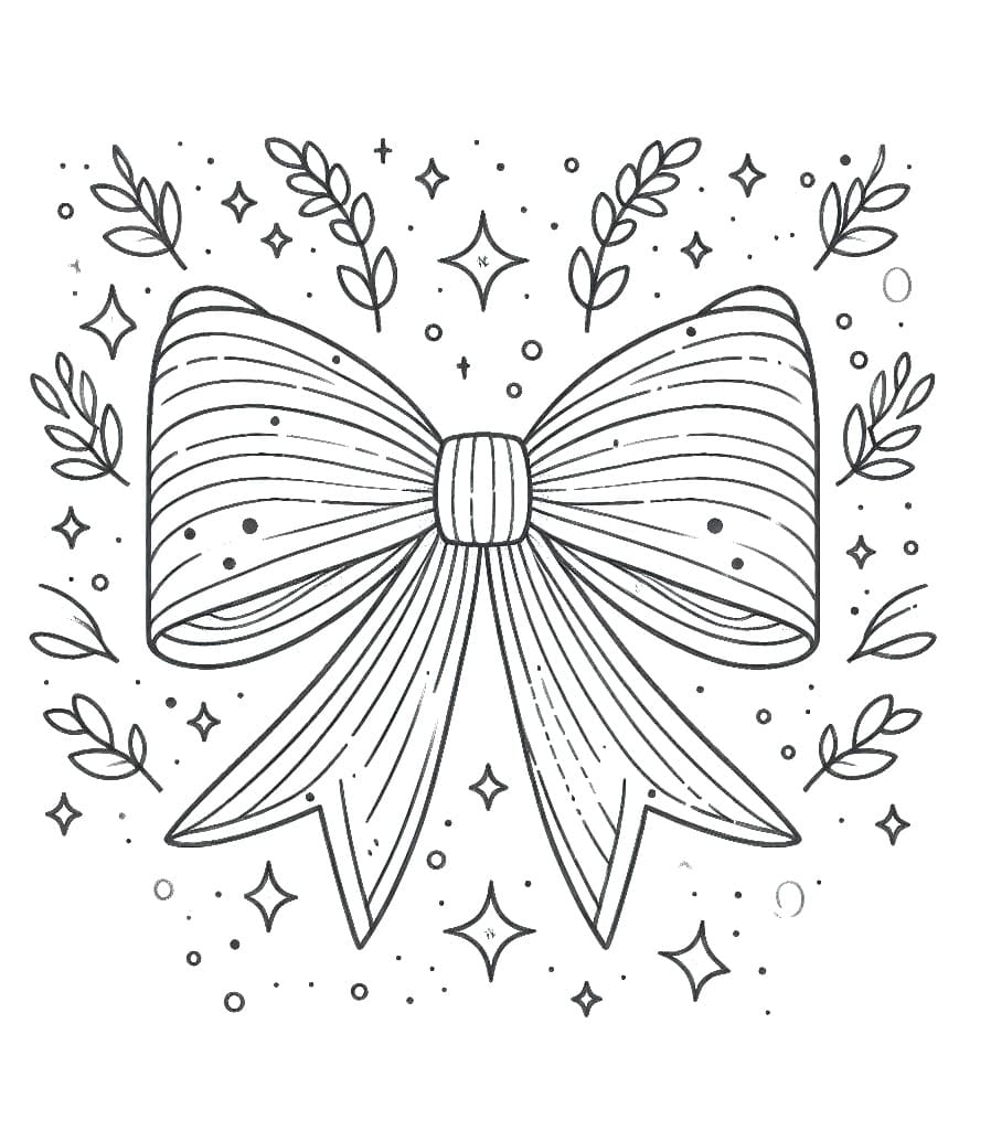 Mašle pro děti omalovánka